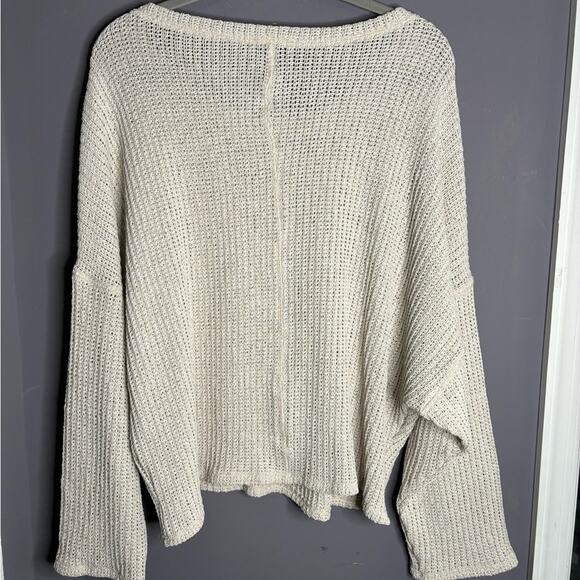Gilli White Knit Sweater With Dolman Sleeves & Round Neckline Size XL - Picture 5 of 5